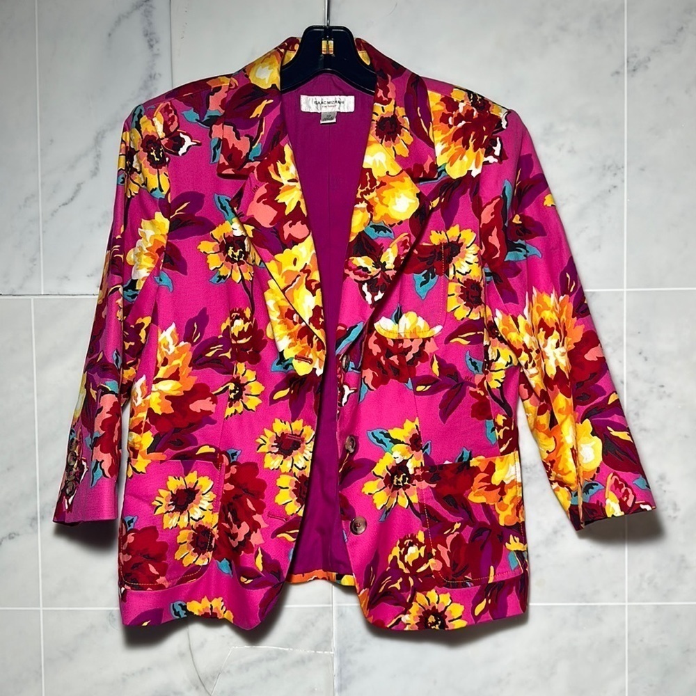 😆Isaac Mizrahi for Target Floral Blazer with Pockets size 10